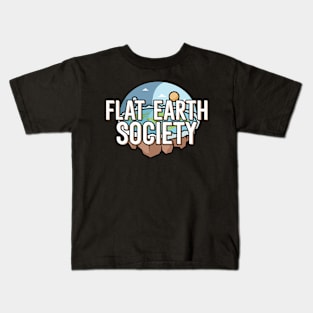 Flat Earth Society Kids T-Shirt